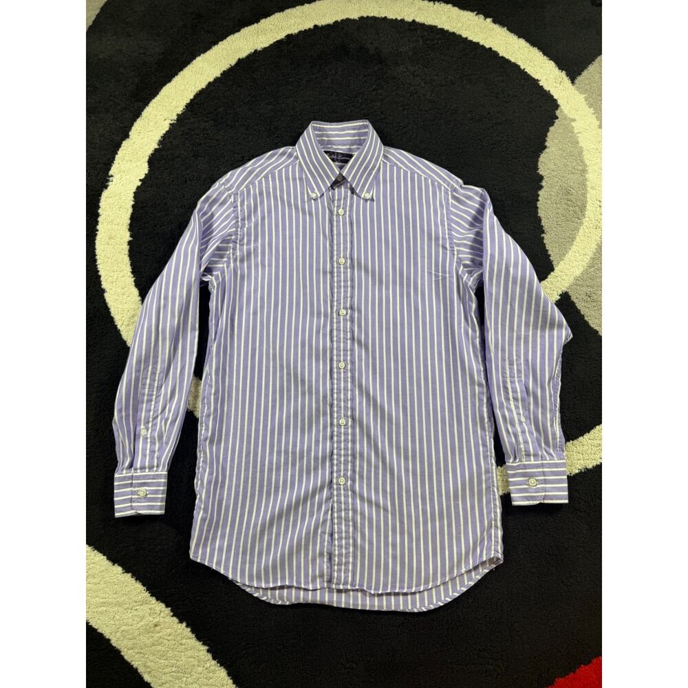 Ralph Lauren Shirt Mens Small Purple Label Striped Button Down Italy